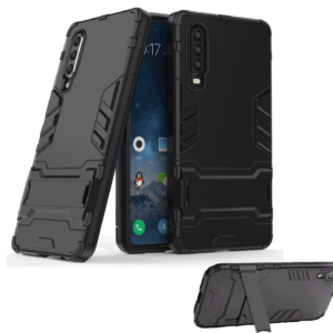 Phone Case BBR Iron Armor ( Shockproof - Rugged ) with Kickstand for  HUAWEI  P30 BLACK