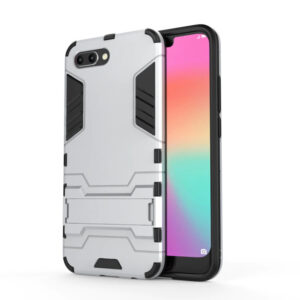 Phone Case BBR Iron Armor ( Shockproof - Rugged ) with Kickstand for HONOR 10 SILVER