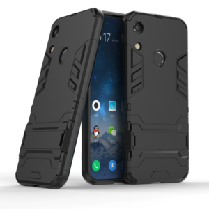 Phone Case BBR Iron Armor ( Shockproof - Rugged ) with Kickstand for  HONOR 8A BLACK