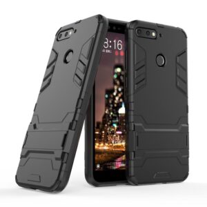 Phone Case BBR Iron Armor ( Shockproof - Rugged ) with Kickstand for  HUAWEI Y6 2018  BLACK