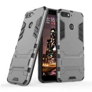 Phone Case BBR Iron Armor ( Shockproof - Rugged ) with Kickstand for  HUAWEI Y6 2018  GRAY
