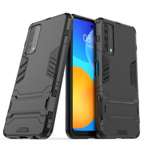 Phone Case BBR Iron Armor ( Shockproof - Rugged ) with Kickstand for  HUAWEI P SMART 2021 BLACK