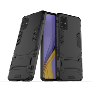 Phone Case BBR Iron Armor ( Shockproof - Rugged ) with Kickstand for SAMSUNG Galaxy A21s BLACK