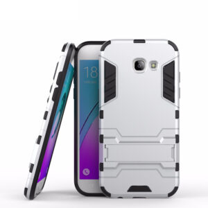 Phone Case BBR Iron Armor ( Shockproof - Rugged ) with Kickstand for SAMSUNG Galaxy A7 2017 SILVER