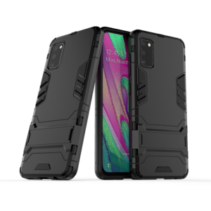 Phone Case BBR Iron Armor ( Shockproof - Rugged ) with Kickstand for SAMSUNG Galaxy A41 BLACK