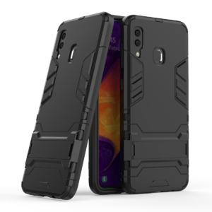 Phone Case BBR Iron Armor ( Shockproof - Rugged ) with Kickstand for SAMSUNG Galaxy A40 BLACK