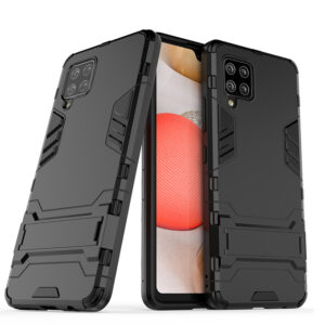 Phone Case BBR Iron Armor ( Shockproof - Rugged ) with Kickstand for SAMSUNG Galaxy A42 BLACK