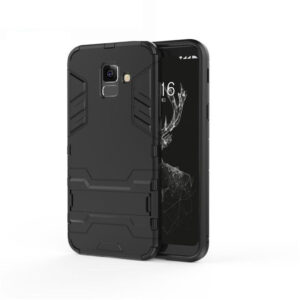 Phone Case BBR Iron Armor ( Shockproof - Rugged ) with Kickstand for SAMSUNG Galaxy A6 BLACK