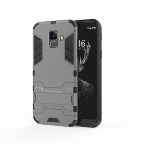 Phone Case BBR Iron Armor ( Shockproof - Rugged ) with Kickstand for SAMSUNG Galaxy A6 GRAY