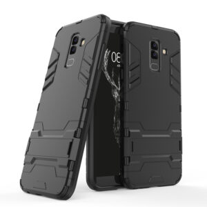 Phone Case BBR Iron Armor ( Shockproof - Rugged ) with Kickstand for SAMSUNG Galaxy A6 PLUS BLACK