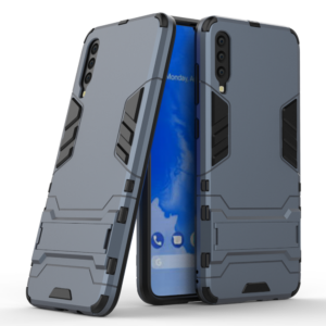 Phone Case BBR Iron Armor ( Shockproof - Rugged ) with Kickstand for SAMSUNG Galaxy A70 NAVY BLUE