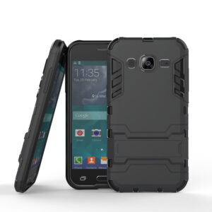 Phone Case BBR Iron Armor ( Shockproof - Rugged ) with Kickstand for SAMSUNG Galaxy J3 2016 BLACK