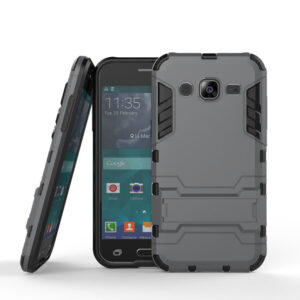 Phone Case BBR Iron Armor ( Shockproof - Rugged ) with Kickstand for SAMSUNG Galaxy J7 2015 GRAY
