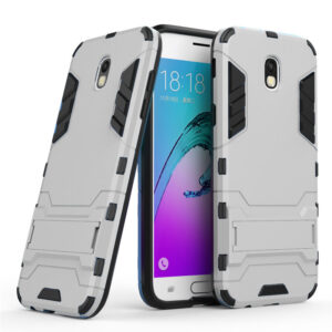 Phone Case BBR Iron Armor ( Shockproof - Rugged ) with Kickstand for SAMSUNG Galaxy J7 2017 SILVER
