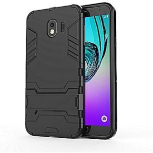 Phone Case BBR Iron Armor ( Shockproof - Rugged ) with Kickstand for SAMSUNG Galaxy J4 BLACK