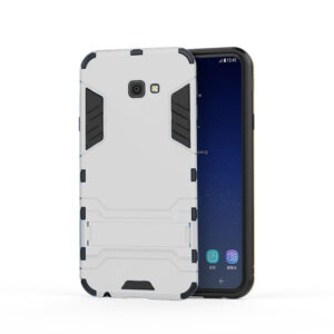 Phone Case BBR Iron Armor ( Shockproof - Rugged ) with Kickstand for SAMSUNG Galaxy J4 PLUS SILVER