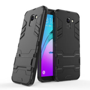 Phone Case BBR Iron Armor ( Shockproof - Rugged ) with Kickstand for SAMSUNG Galaxy J6 BLACK