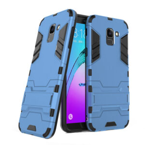 Phone Case BBR Iron Armor ( Shockproof - Rugged ) with Kickstand for SAMSUNG Galaxy J6 BLUE