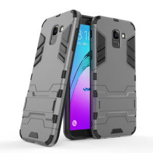 Phone Case BBR Iron Armor ( Shockproof - Rugged ) with Kickstand for SAMSUNG Galaxy J6 GRAY