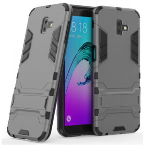 Phone Case BBR Iron Armor ( Shockproof - Rugged ) with Kickstand for SAMSUNG Galaxy J6 PLUS GRAY