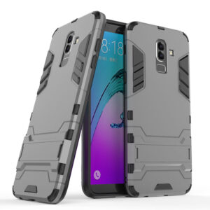 Phone Case BBR Iron Armor ( Shockproof - Rugged ) with Kickstand for SAMSUNG Galaxy J8 GRAY