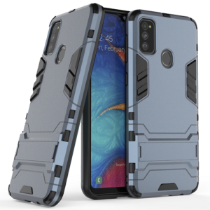 Phone Case BBR Iron Armor ( Shockproof - Rugged ) with Kickstand for SAMSUNG Galaxy M30S NAVY BLUE