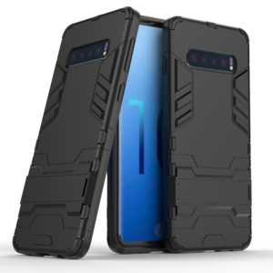 Phone Case BBR Iron Armor ( Shockproof - Rugged ) with Kickstand for SAMSUNG Galaxy S10 PLUS BLACK