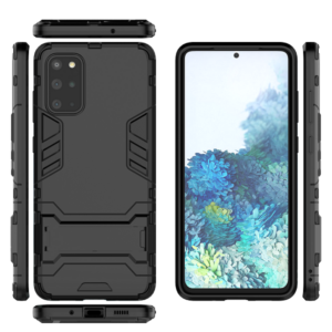 Phone Case BBR Iron Armor ( Shockproof - Rugged ) with Kickstand for SAMSUNG Galaxy S20 PLUS BLACK