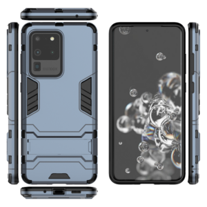 Phone Case BBR Iron Armor ( Shockproof - Rugged ) with Kickstand for SAMSUNG Galaxy S20 ULTRA NAVY BLUE