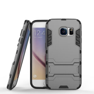 Phone Case BBR Iron Armor ( Shockproof - Rugged ) with Kickstand for SAMSUNG Galaxy S6 EDGE GRAY