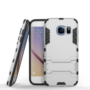 Phone Case BBR Iron Armor ( Shockproof - Rugged ) with Kickstand for SAMSUNG Galaxy S6 SILVER