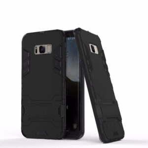 Phone Case BBR Iron Armor ( Shockproof - Rugged ) with Kickstand for SAMSUNG Galaxy S8 BLACK
