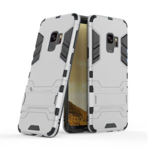 Phone Case BBR Iron Armor ( Shockproof - Rugged ) with Kickstand for SAMSUNG Galaxy S9 SILVER