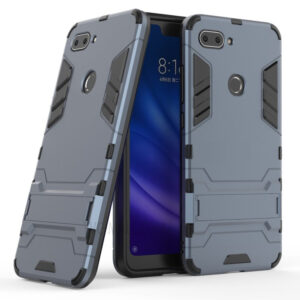 Phone Case BBR Iron Armor ( Shockproof - Rugged ) with Kickstand for  XIAOMI MI 8 LITE NAVY BLUE