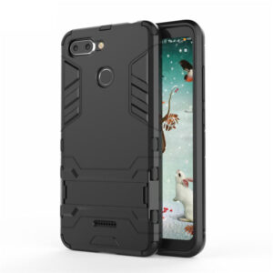 Phone Case BBR Iron Armor ( Shockproof - Rugged ) with Kickstand for XIAOMI REDMI 6 BLACK