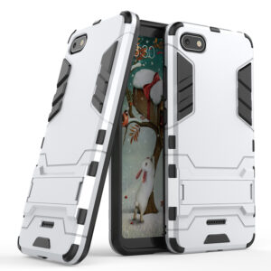 Phone Case BBR Iron Armor ( Shockproof - Rugged ) with Kickstand for  XIAOMI REDMI 6A SILVER