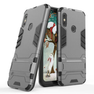 Phone Case BBR Iron Armor ( Shockproof - Rugged ) with Kickstand for XIAOMI MI A2 LITE GRAY