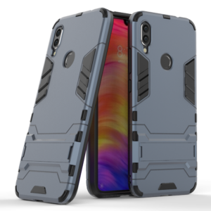 Phone Case BBR Iron Armor ( Shockproof - Rugged ) with Kickstand for XIAOMI REDMI NOTE 7 NAVY BLUE