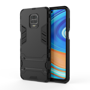 Phone Case BBR Iron Armor ( Shockproof - Rugged ) with Kickstand for XIAOMI REDMI NOTE 9S BLACK