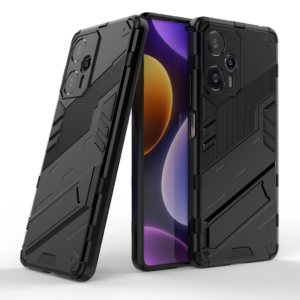 Phone Case BBR Steel Armor ( Shockproof - Rugged ) with Kickstand for XIAOMI POCO F5 BLACK