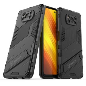 Phone Case BBR Steel Armor ( Shockproof - Rugged ) with Kickstand for XIAOMI POCO X3 BLACK