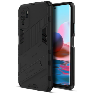 Phone Case BBR Steel Armor ( Shockproof - Rugged ) with Kickstand for XIAOMI REDMI NOTE 10 4G BLACK