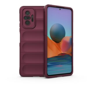 Phone Case Magic Shield Shockproof for XIAOMI REDMI NOTE 10 PRO 4G WINE RED