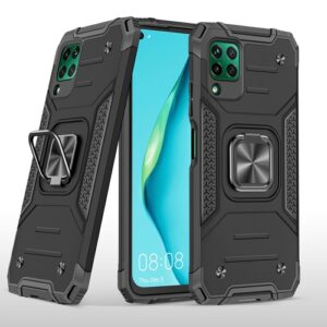 Phone Case BBR Platinum Armor ( Shockproof - Rugged ) with Kickstand-Ring for HUAWEI P40 LITE BLACK