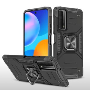 Phone Case BBR Platinum Armor ( Shockproof - Rugged ) with Kickstand-Ring for HUAWEI P SMART 2021 BLACK
