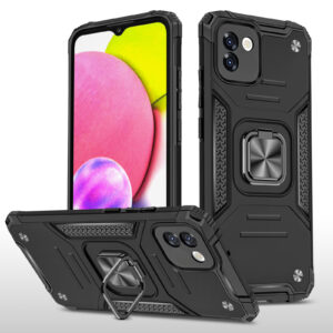 Phone Case BBR Platinum Armor ( Shockproof - Rugged ) with Kickstand-Ring for SAMSUNG Galaxy A03 BLACK