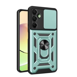 Phone Case BBR Slider One Armor ( Shockproof - Rugged ) with Kickstand-Ring and cameras slide cover for SAMSUNG Galaxy A16 DARK GREEN