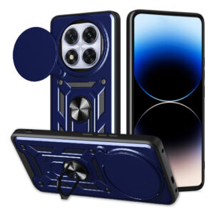 Phone Case BBR Slider One Armor ( Shockproof - Rugged ) with Kickstand-Ring and cameras slide cover for XIAOMI REDMI NOTE 14 PRO 4G BLUE