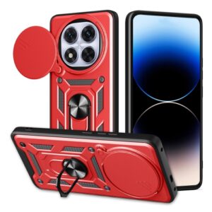 Phone Case BBR Slider One Armor ( Shockproof - Rugged ) with Kickstand-Ring and cameras slide cover for XIAOMI REDMI NOTE 14 PRO 4G RED