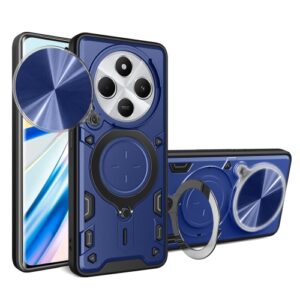 Phone Case BBR Slider Two Armor ( Shockproof - Rugged ) with Kickstand-Ring and cameras slide cover for XIAOMI POCO C75 BLUE